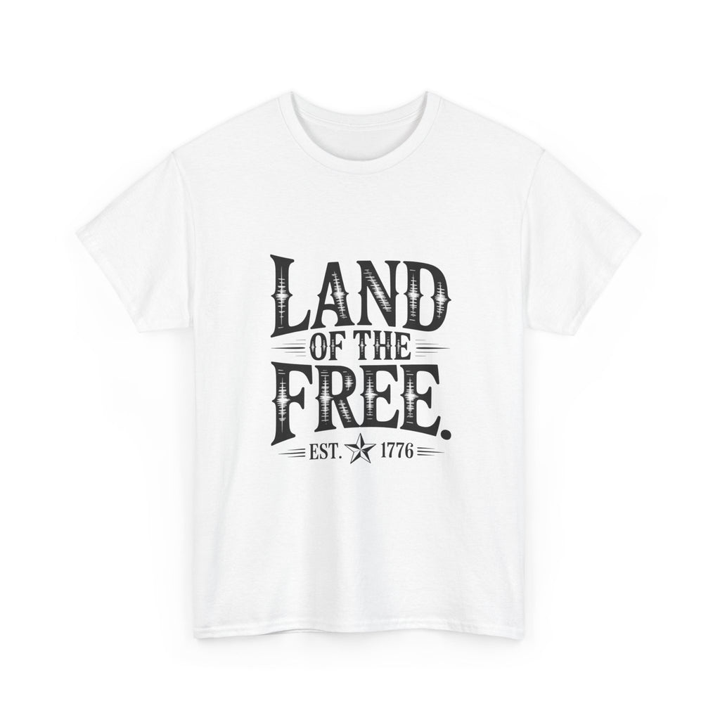 Land of the Free Est. 1776 T-Shirt | Vintage Patriotic American Tee