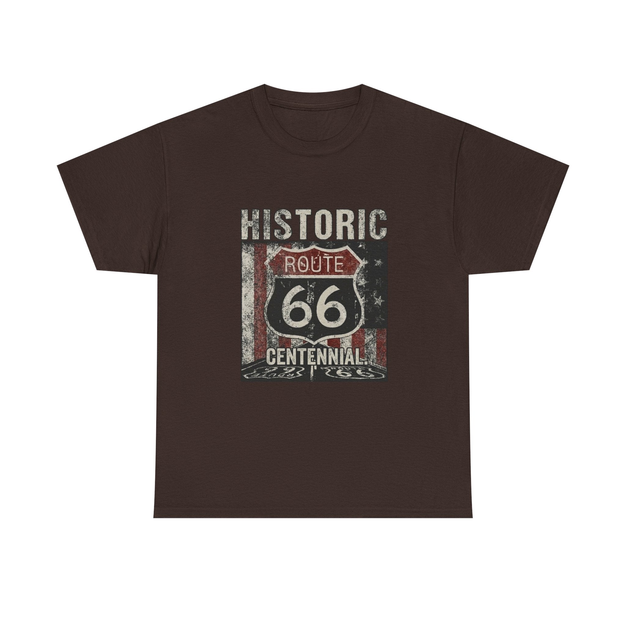 Route 66 Historic Sign T‑Shirt — Vintage Centennial Road Trip Tee