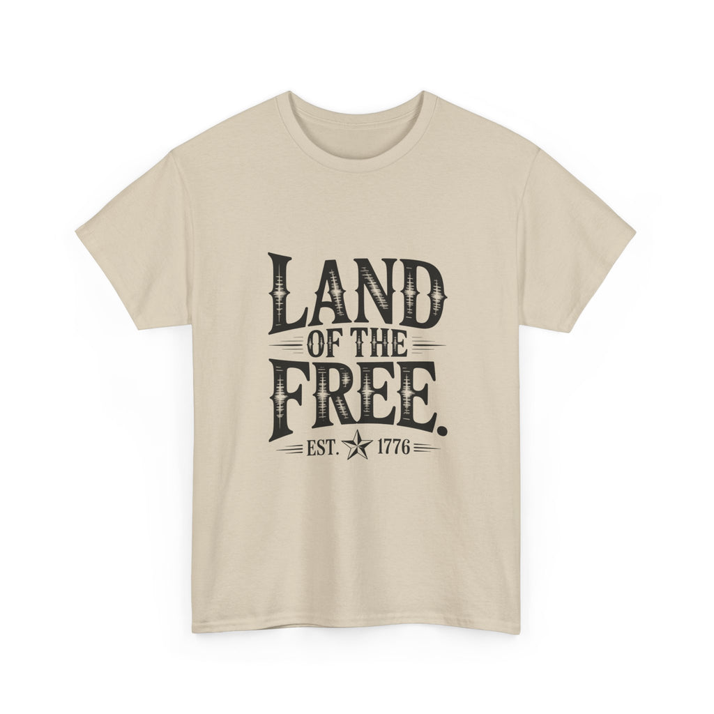 Land of the Free Est. 1776 T-Shirt | Vintage Patriotic American Tee