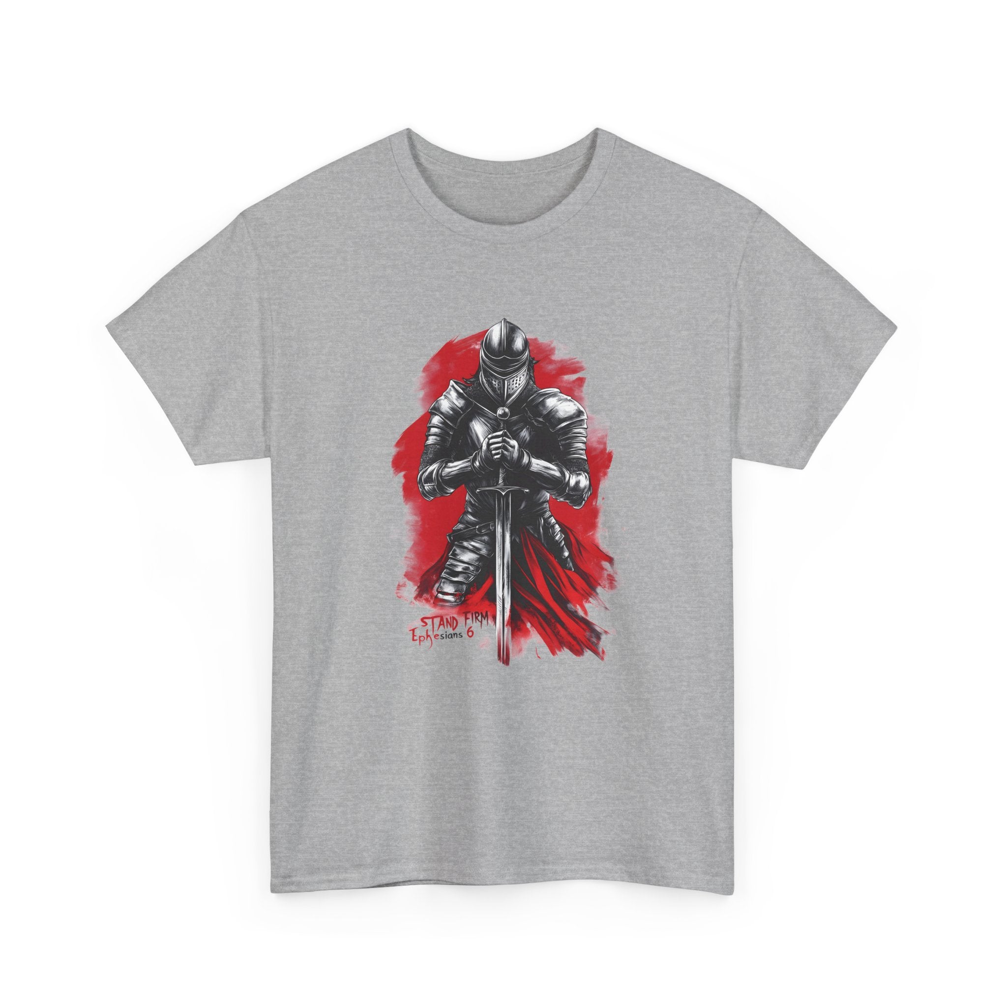 Knight Illustration Graphic Tee — Stand Firm- Ephesians 6