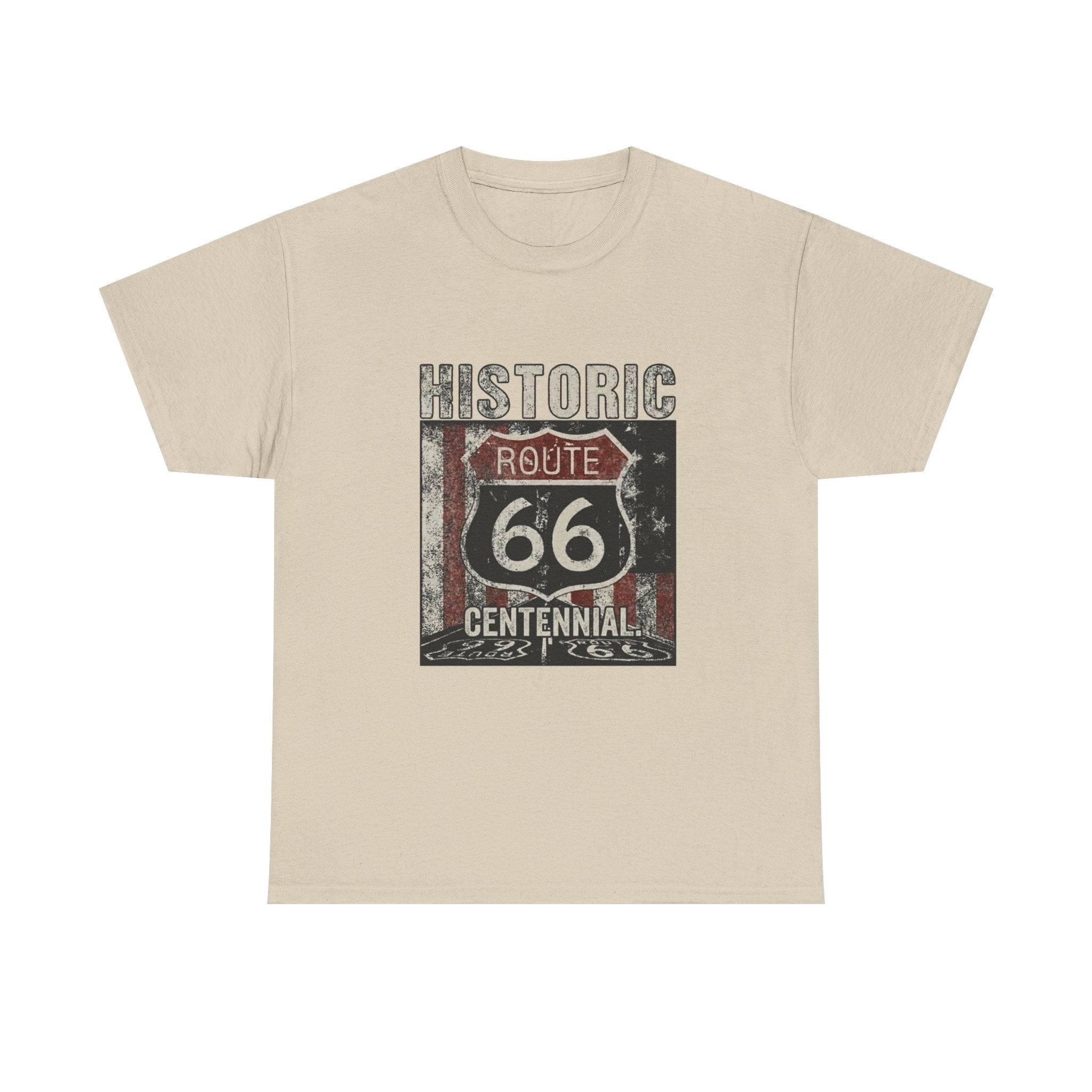 Route 66 Historic Sign T‑Shirt — Vintage Centennial Road Trip Tee