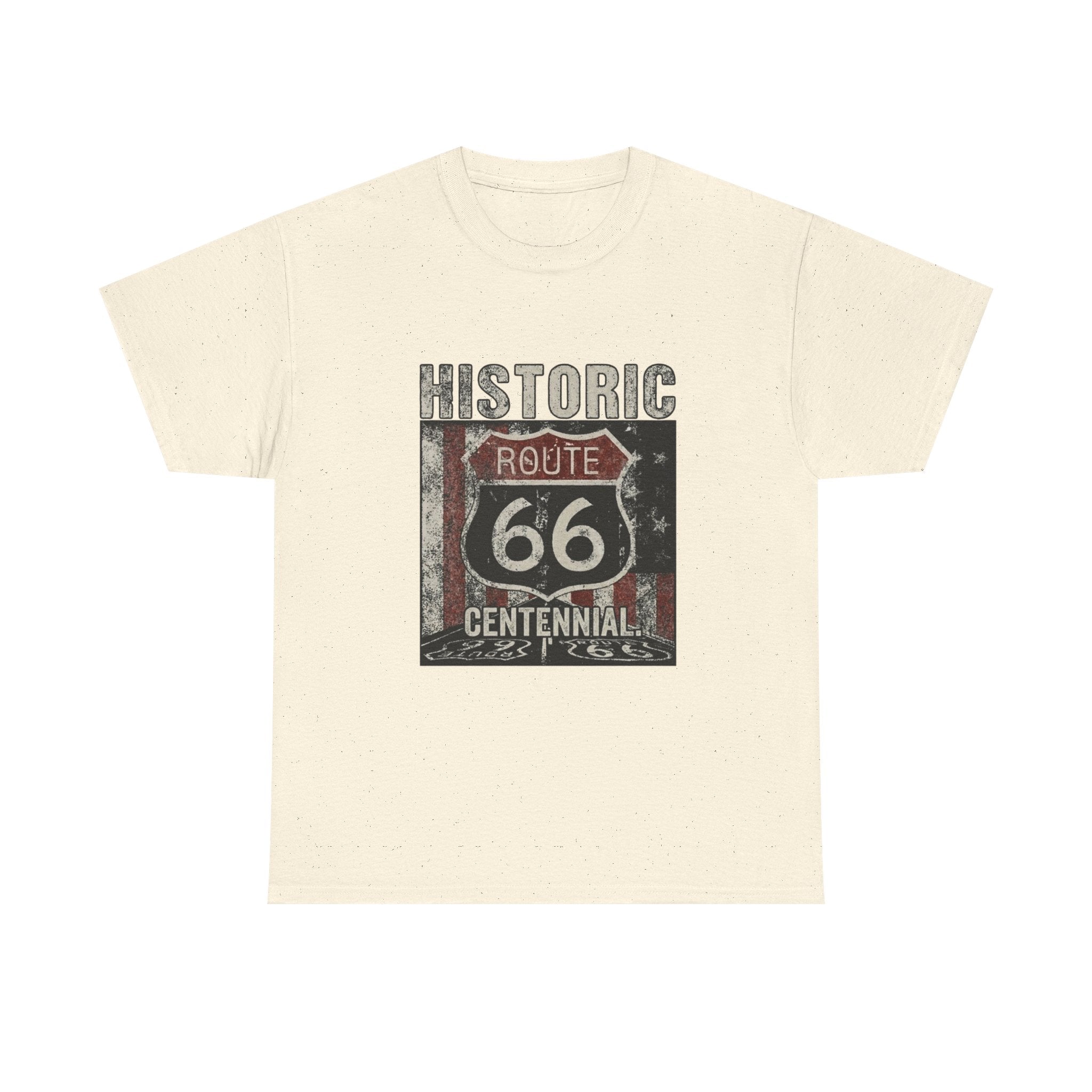Route 66 Historic Sign T‑Shirt — Vintage Centennial Road Trip Tee