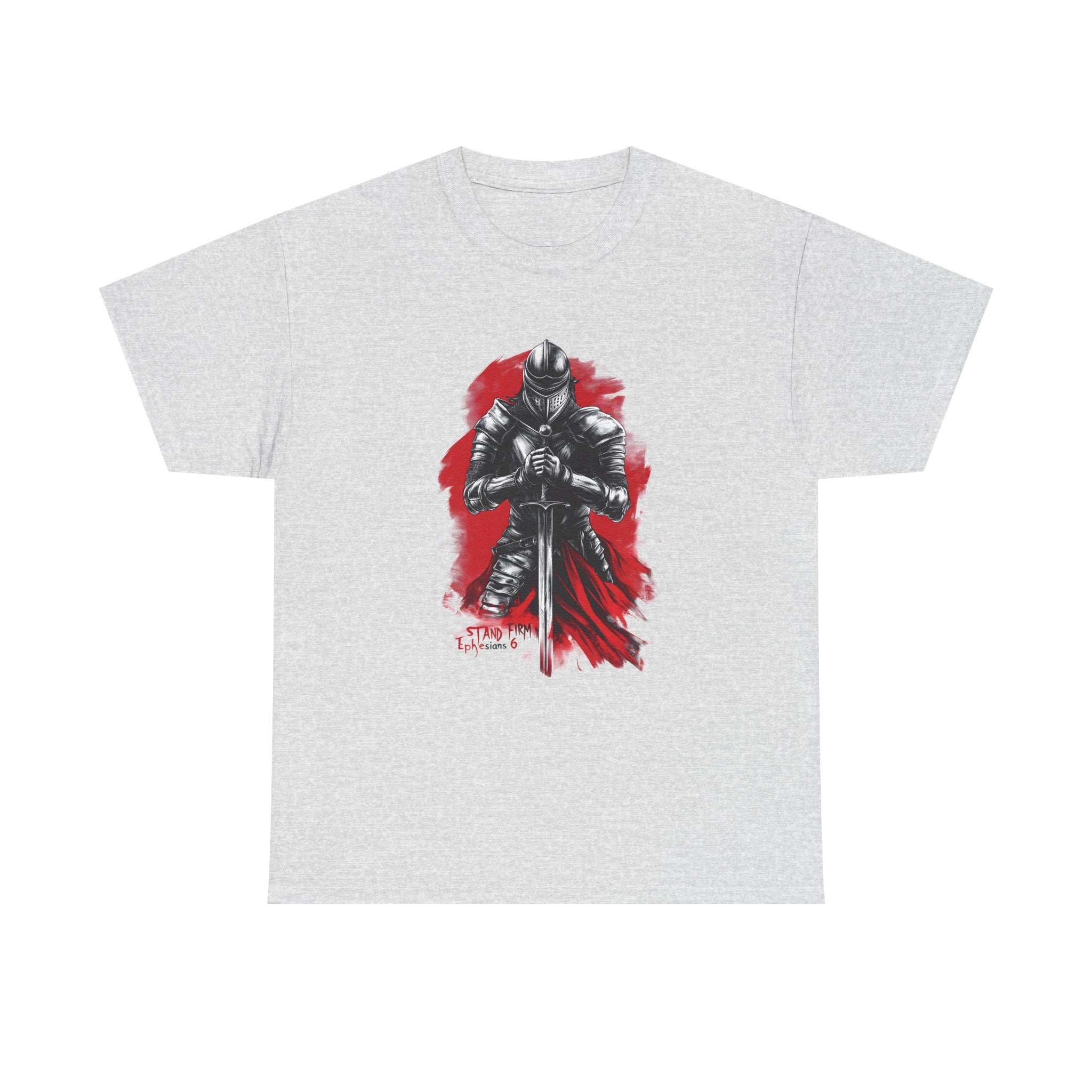 Knight Illustration Graphic Tee — Stand Firm- Ephesians 6