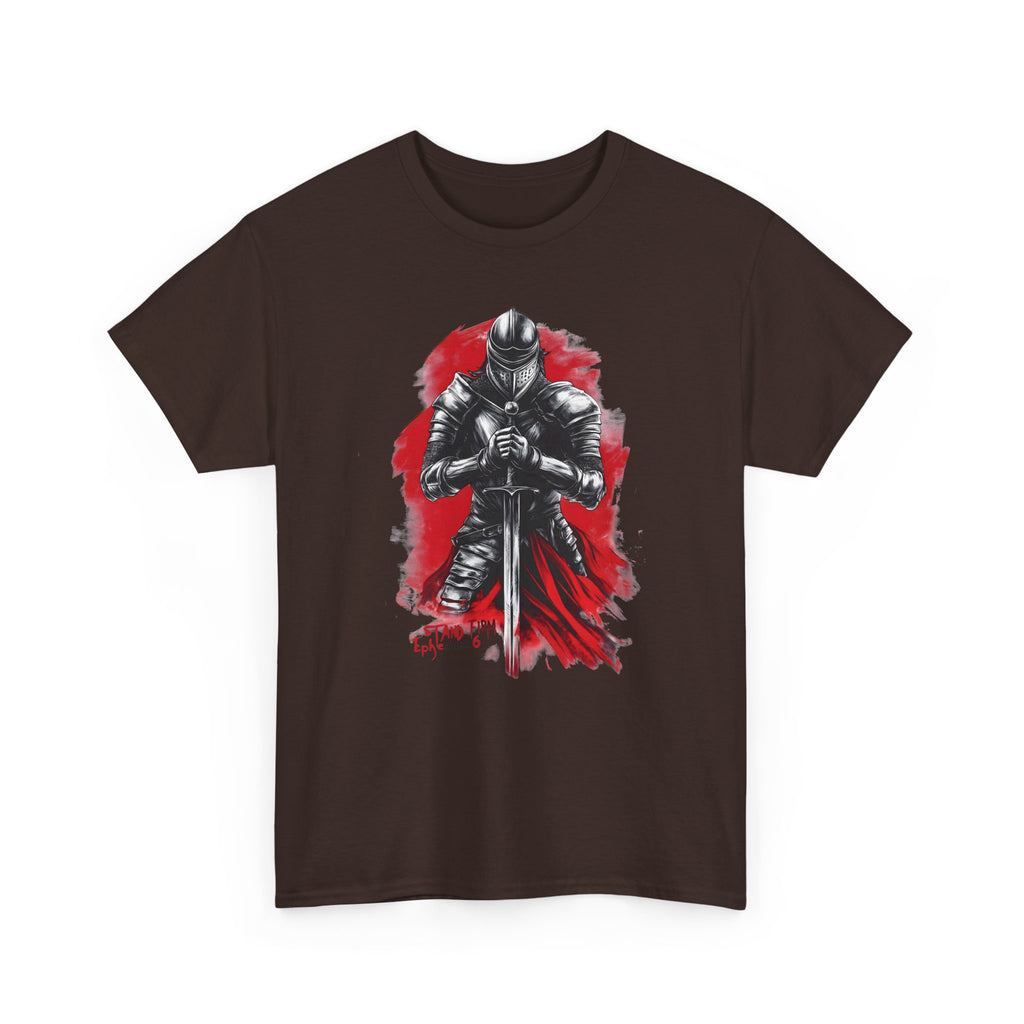 Stand Firm Ephesians 6 Knight T-Shirt | Christian Warrior Armor of God Shirt | Faith Based Sword Knight Graphic Tee