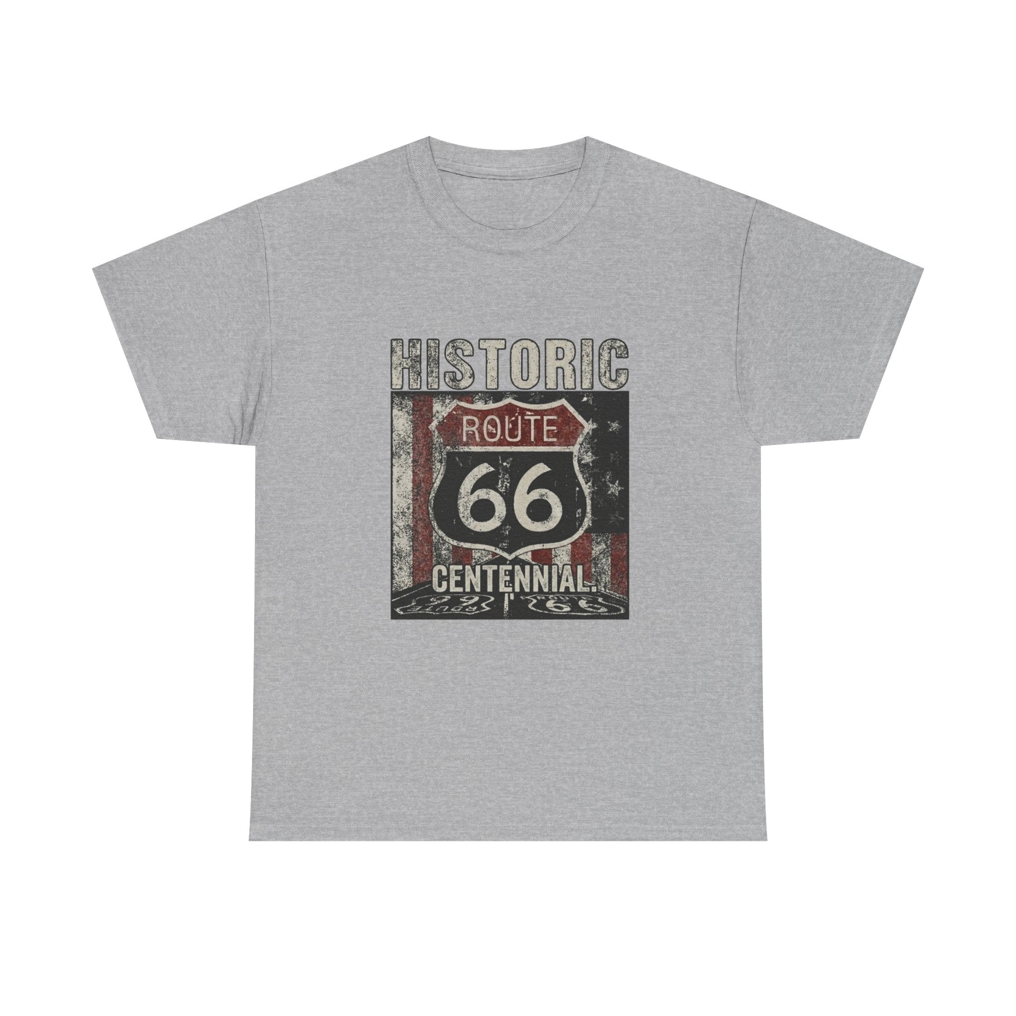 Route 66 Historic Sign T‑Shirt — Vintage Centennial Road Trip Tee