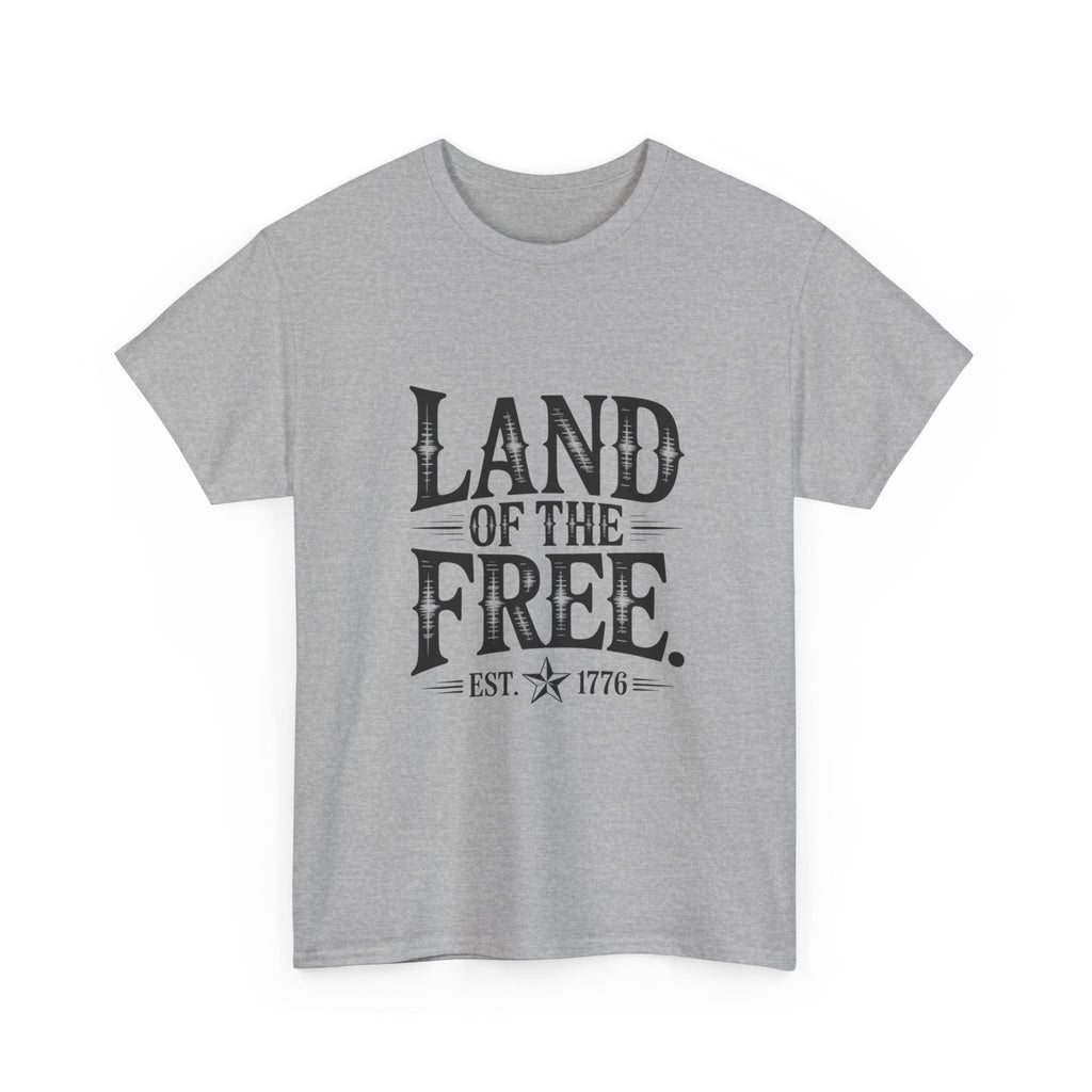 Land of the Free Est. 1776 T-Shirt | Vintage Patriotic American Tee