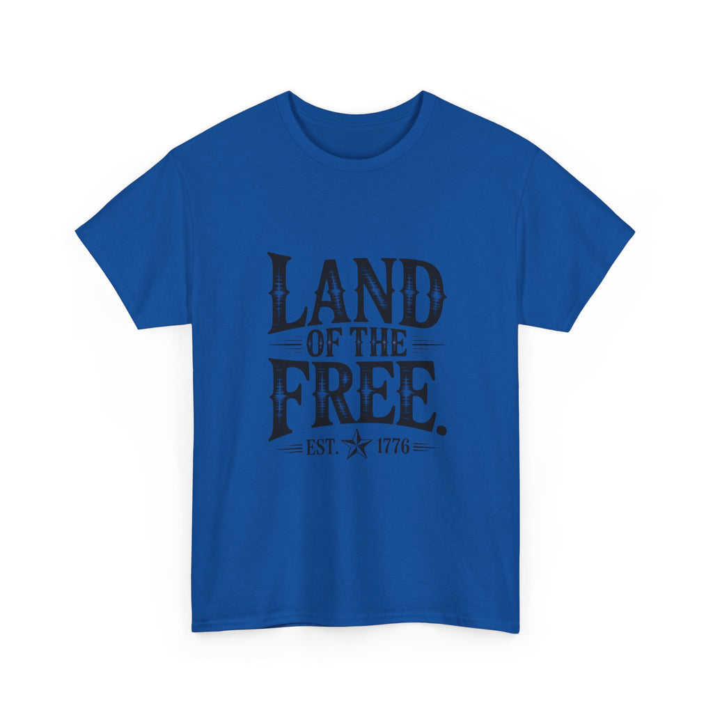 Land of the Free Est. 1776 T-Shirt | Vintage Patriotic American Tee