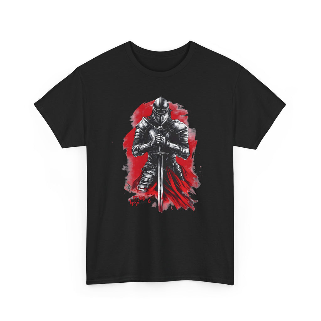 Stand Firm Ephesians 6 Knight T-Shirt | Christian Warrior Armor of God Shirt | Faith Based Sword Knight Graphic Tee