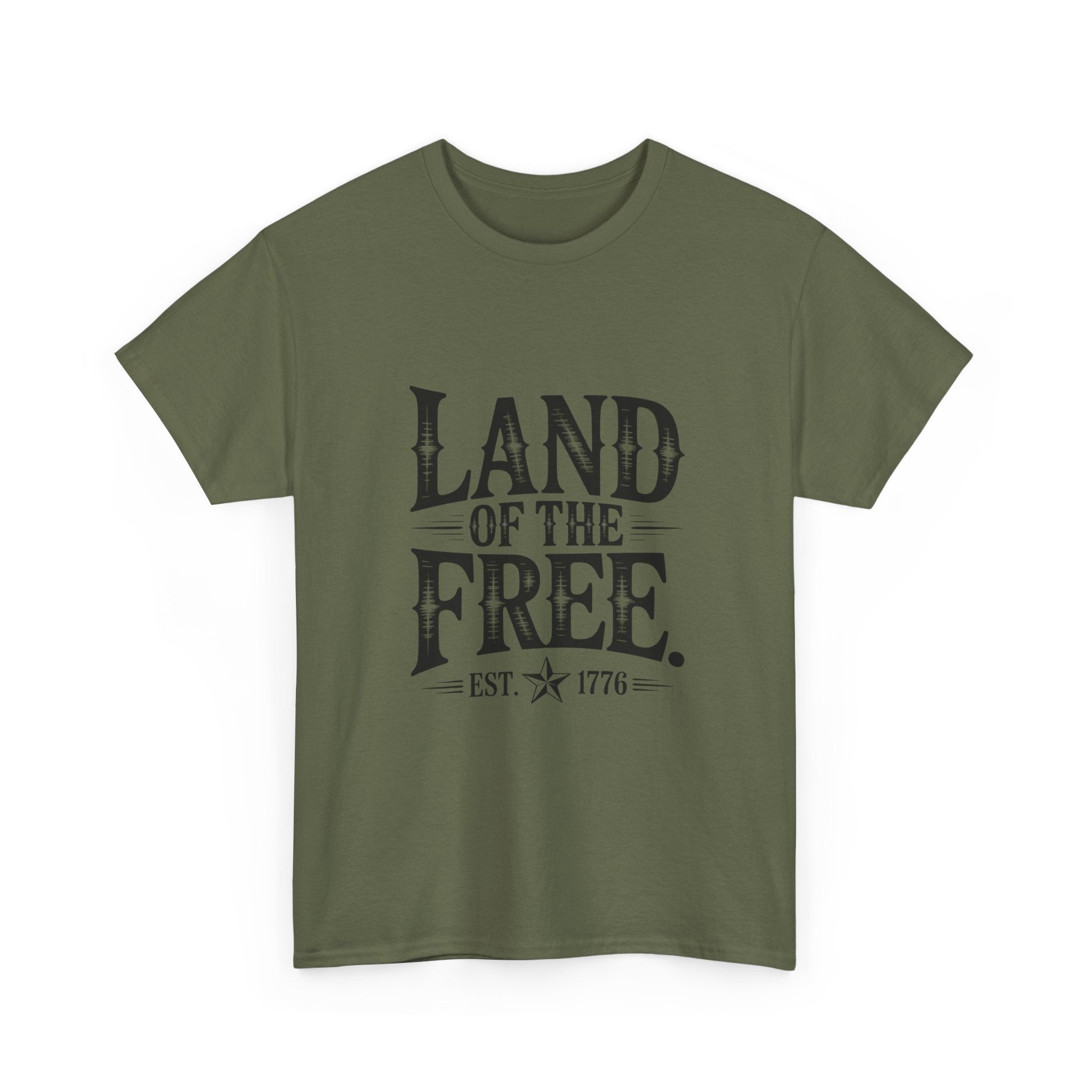Land of the Free Est. 1776 T-Shirt | Vintage Patriotic American Tee