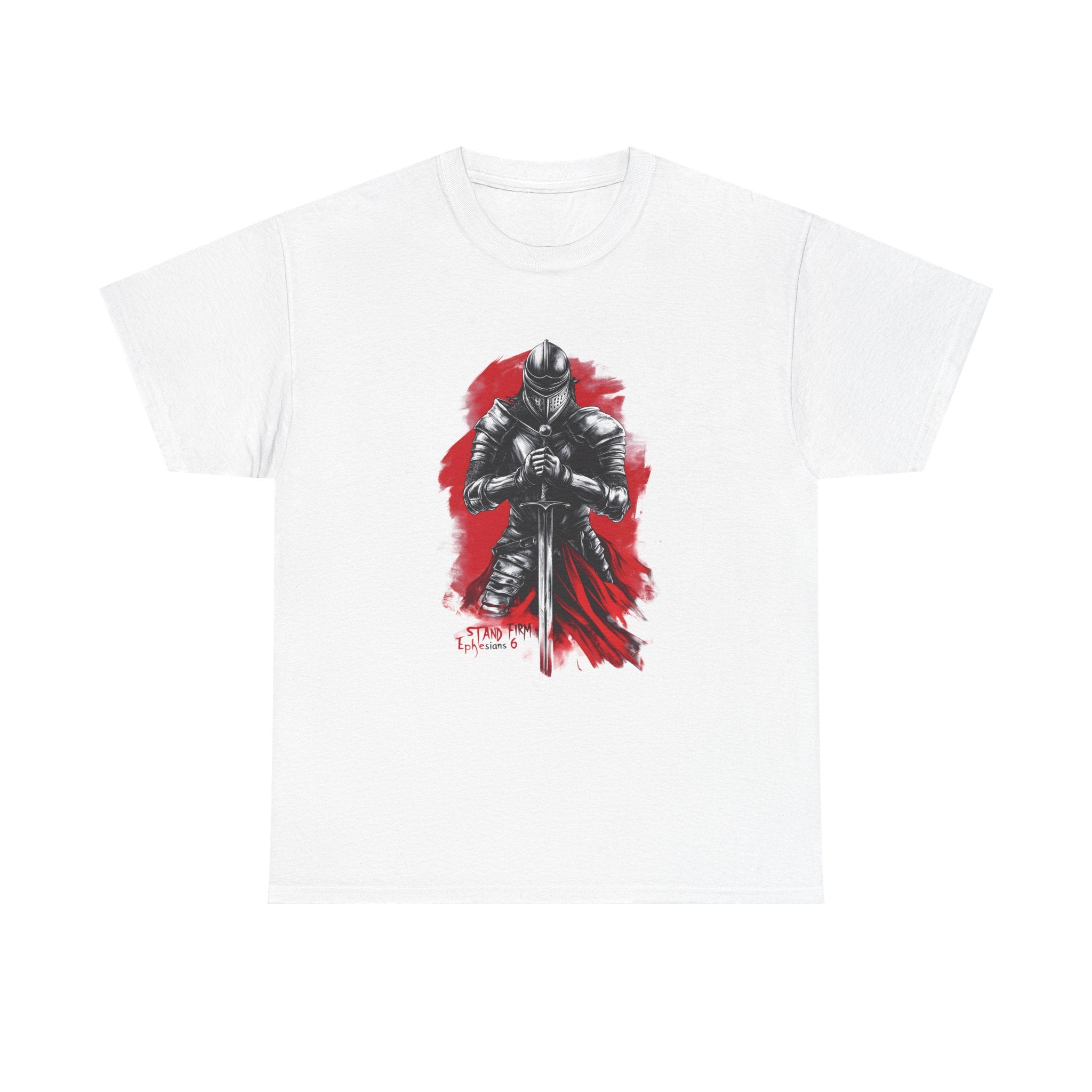 Knight Illustration Graphic Tee — Stand Firm- Ephesians 6