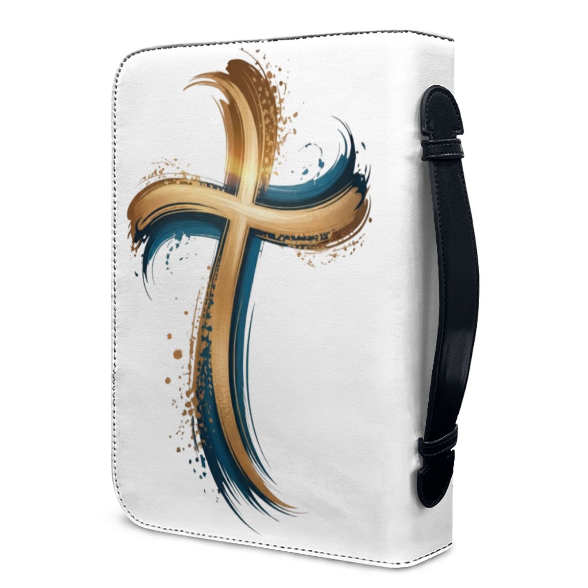 Joshua 1:9 Bible Cover | "Be Strong and Courageous" Cross Design Case | Durable Christian Gift for Men & Women