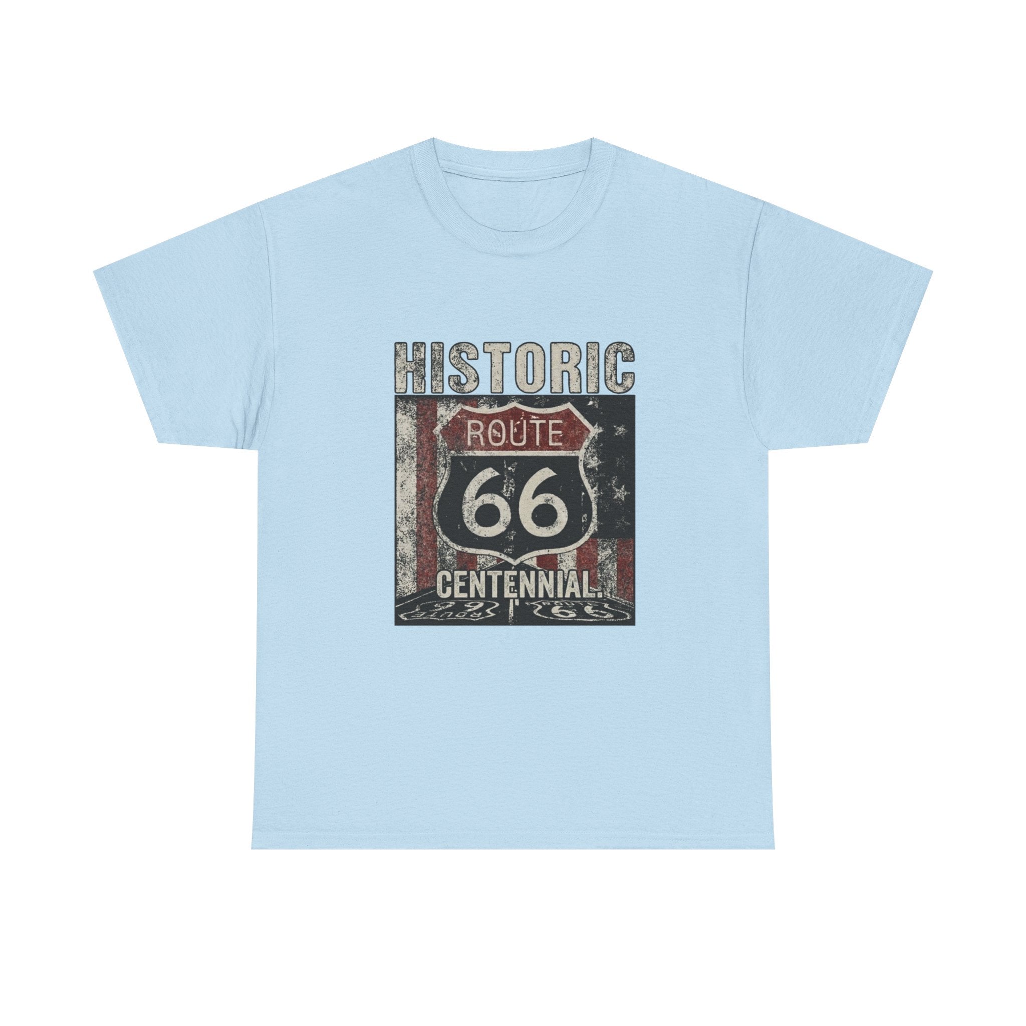 Route 66 Historic Sign T‑Shirt — Vintage Centennial Road Trip Tee