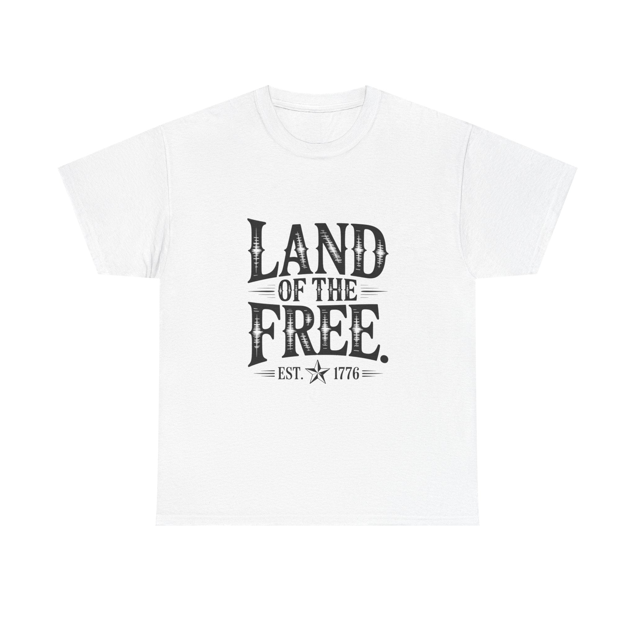 Land of the Free Est. 1776 T-Shirt | Vintage Patriotic American Tee