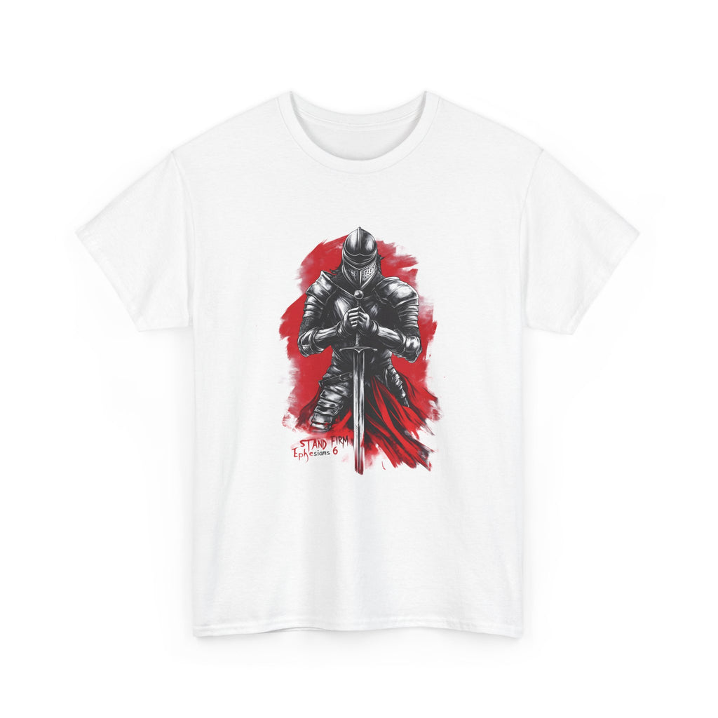 Knight Illustration Graphic Tee — Stand Firm- Ephesians 6