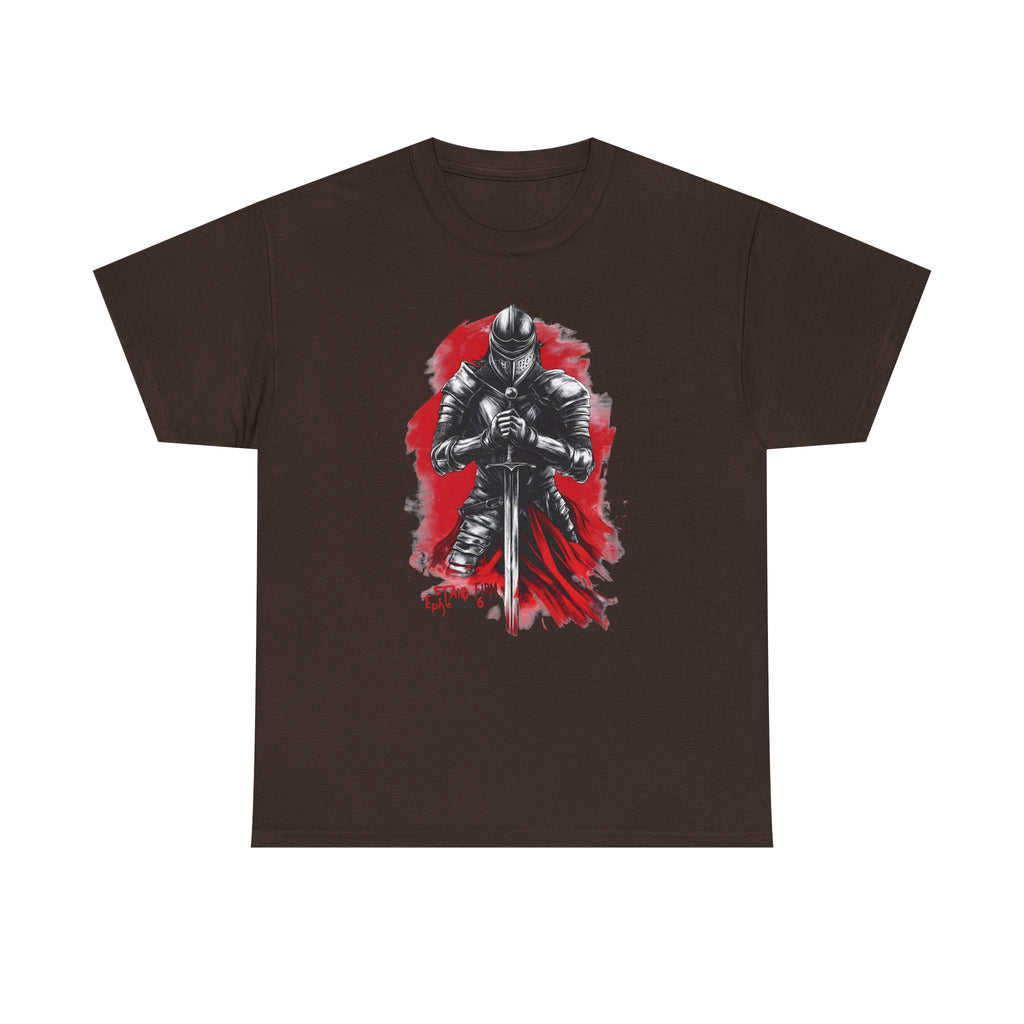 Stand Firm Ephesians 6 Knight T-Shirt | Christian Warrior Armor of God Shirt | Faith Based Sword Knight Graphic Tee