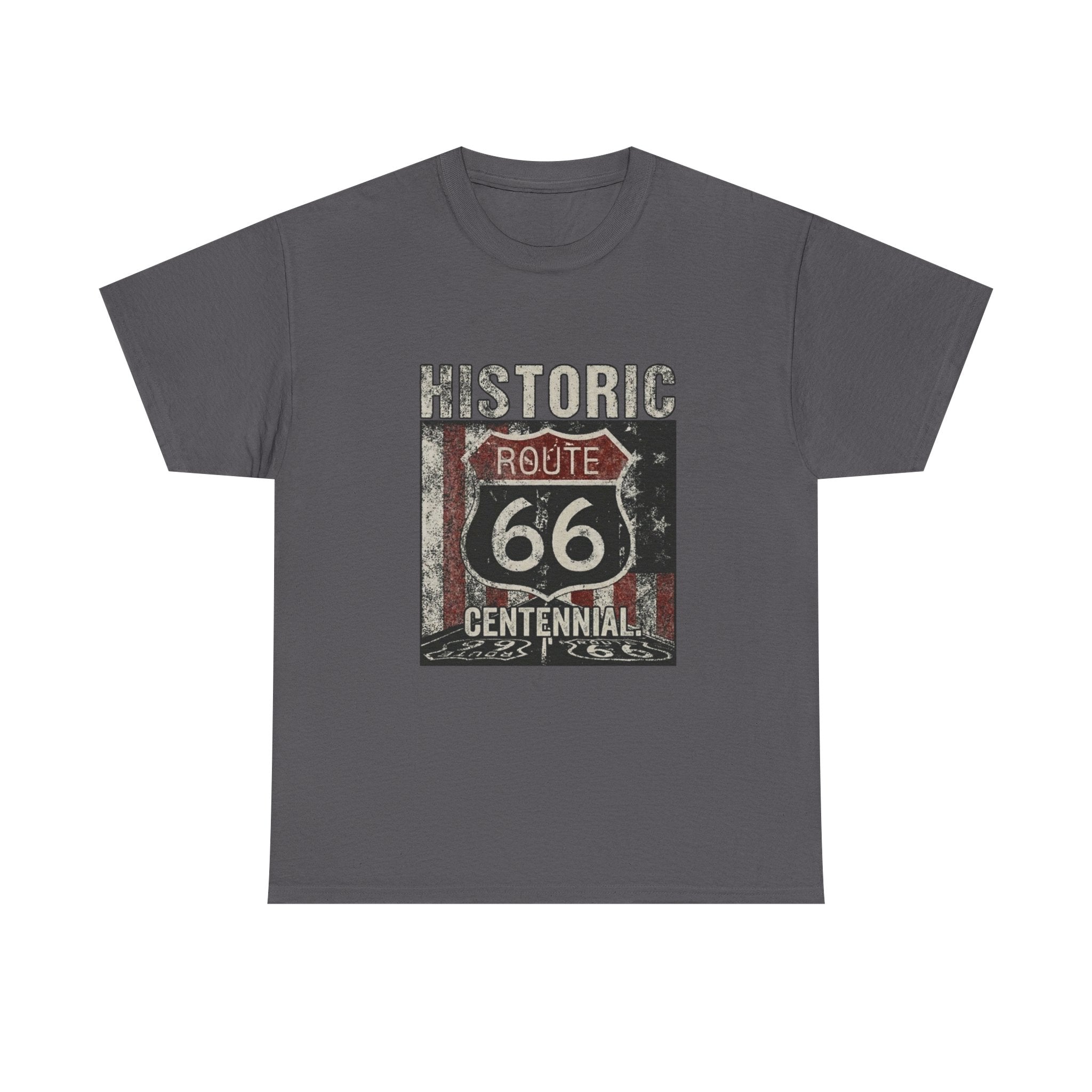 Route 66 Historic Sign T‑Shirt — Vintage Centennial Road Trip Tee