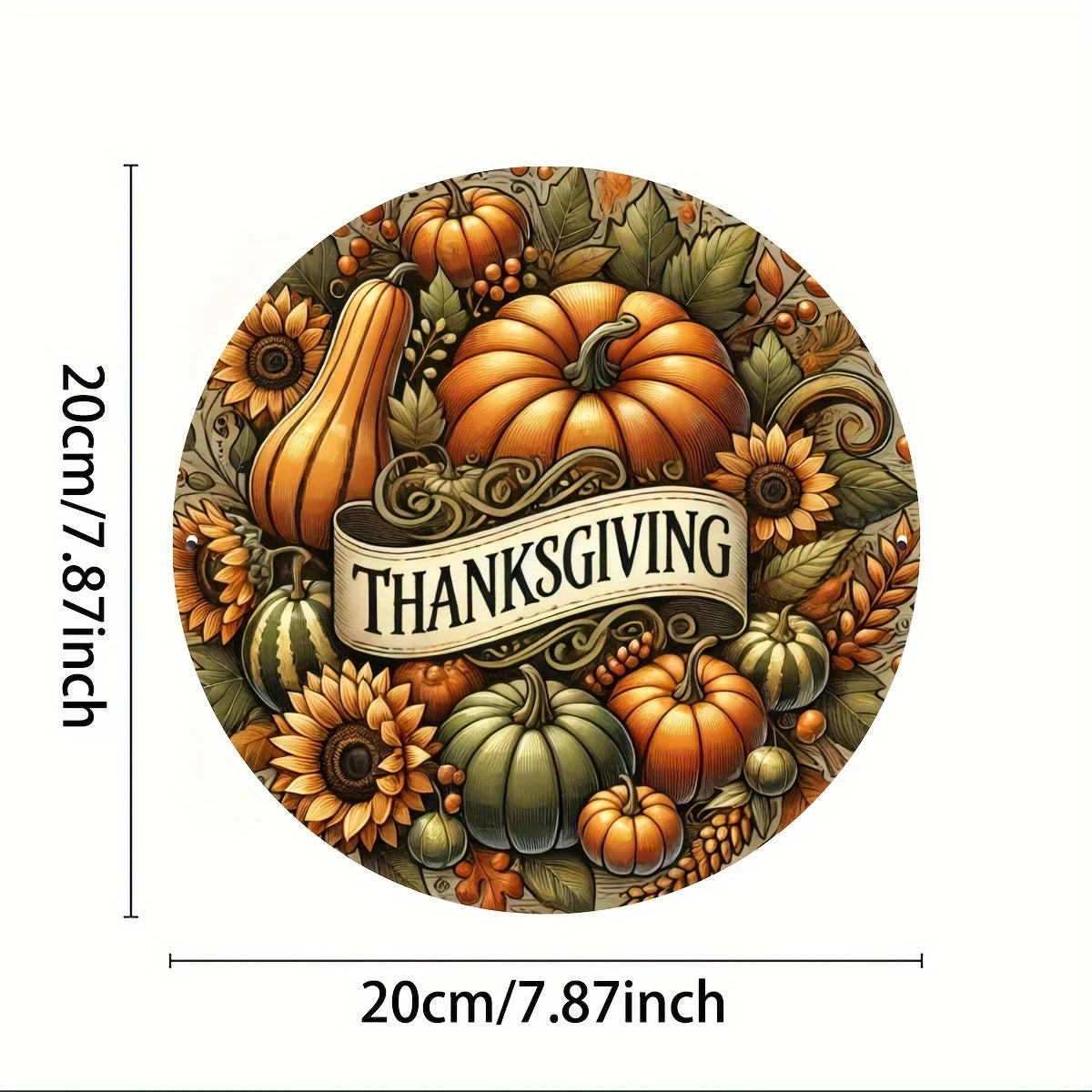 Thanksgiving Vintage Metal Wall Art - Durable Aluminum Sign for Home, Kitchen, or Bar Decor - Unique Gift Idea