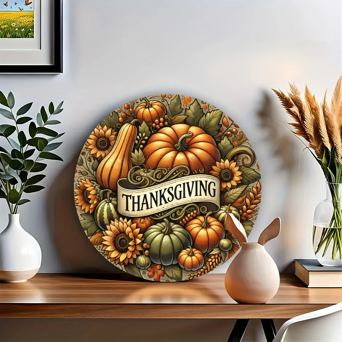 Thanksgiving Vintage Metal Wall Art - Durable Aluminum Sign for Home, Kitchen, or Bar Decor - Unique Gift Idea