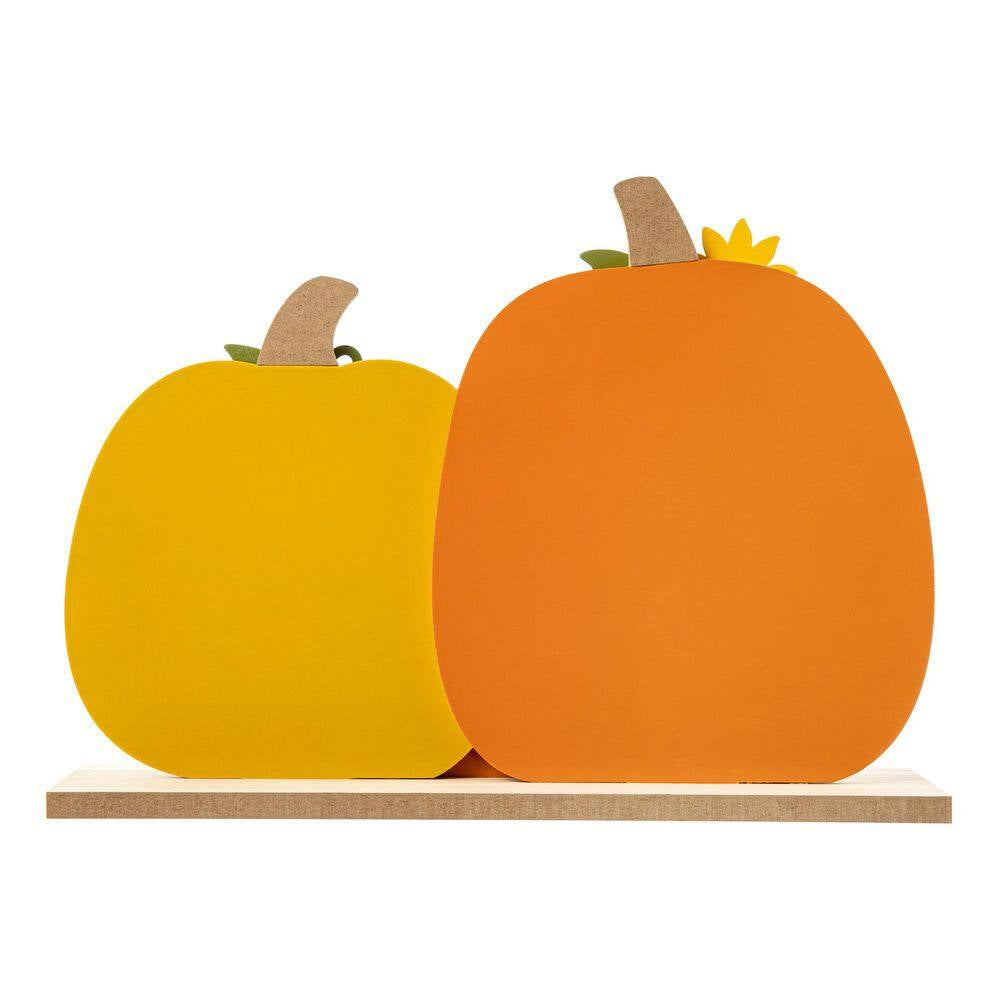 8 In. Thanksgiving Christmas Wooden Pumpkins Table Decor