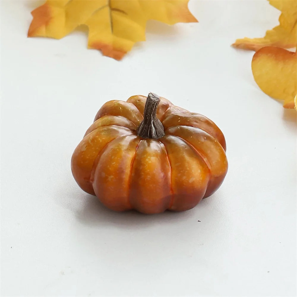 1 Pcs Handmade Fabric Pumpkin Decor Thanksgiving Artificial Pumpkins Autumn Ornament Hallowee Fall Home Table Decoration